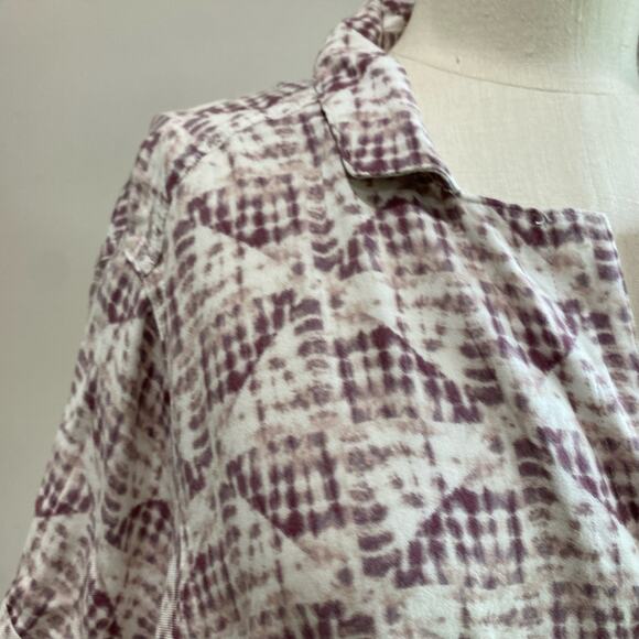 Sonoma Geometric Print Button Front Midi Shirt Dress Belted Casual XXL - Picture 6 of 14